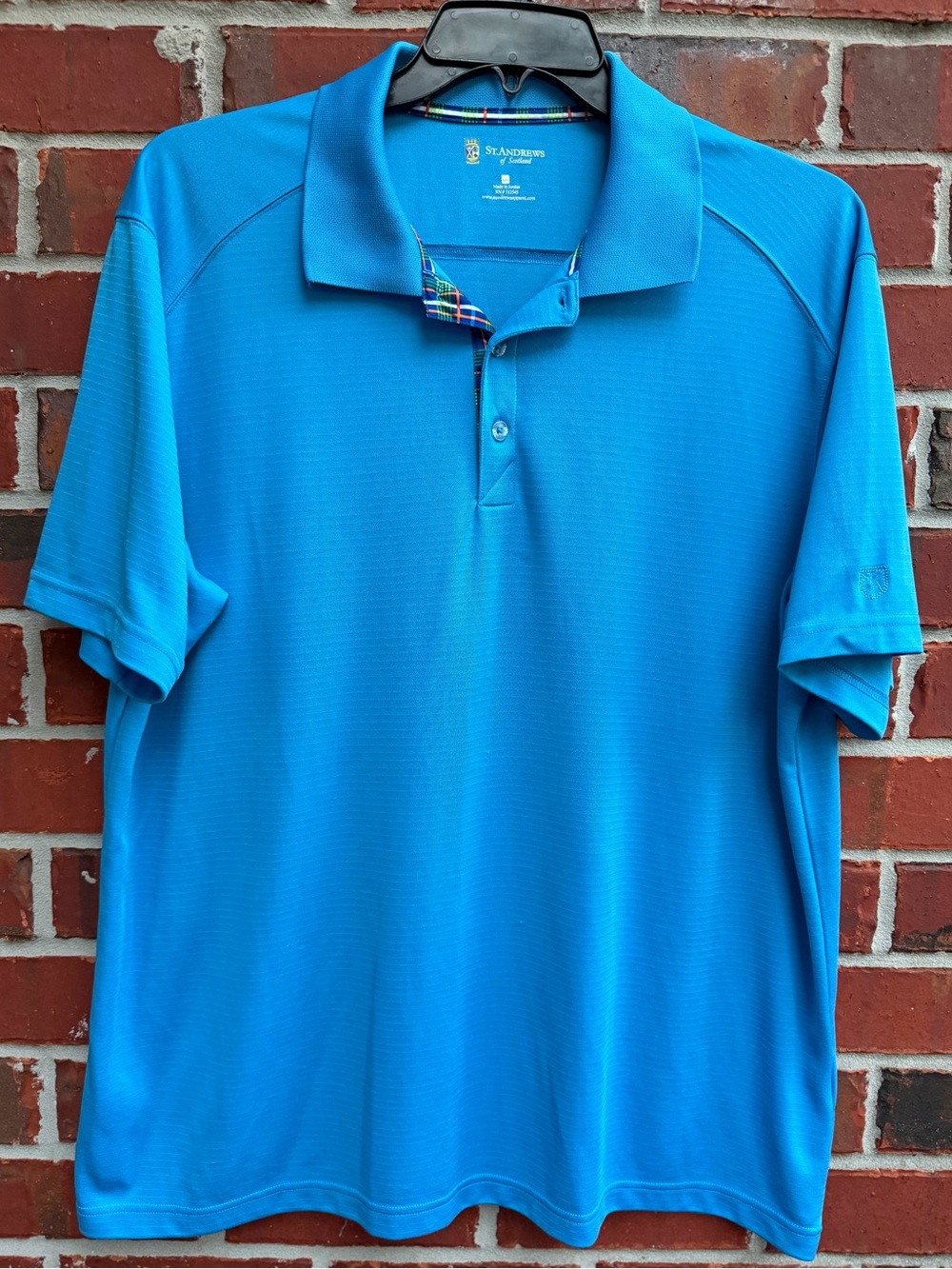 St. Andrews of Scotland Men’s Sz XXL Blue Performance Golf Polo Shirt P4